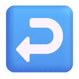 right arrow curving left