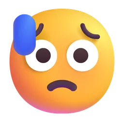 sad but relieved face