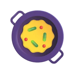 shallow pan of food