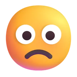 slightly frowning face