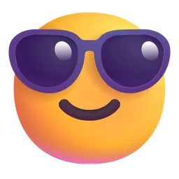 smiling face with sunglasses