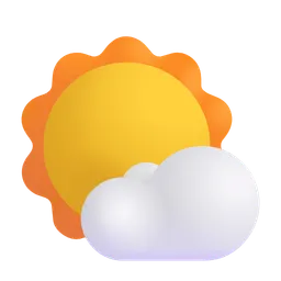 sun behind small cloud