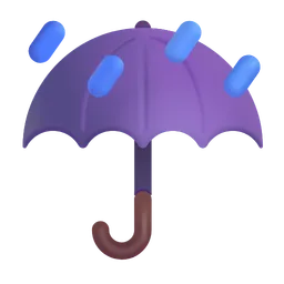umbrella with rain drops