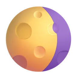 waning gibbous moon