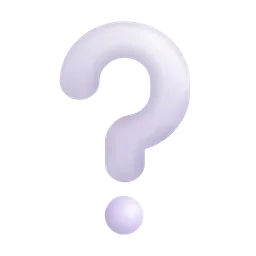 white question mark