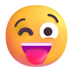 winking face with tongue