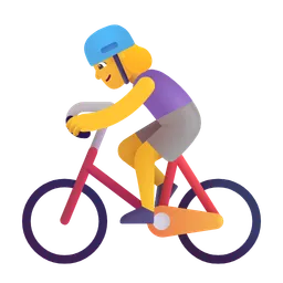 woman biking