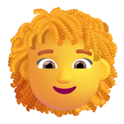 woman: curly hair