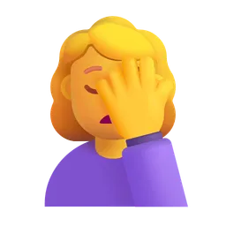 woman facepalming