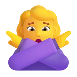 woman gesturing NO