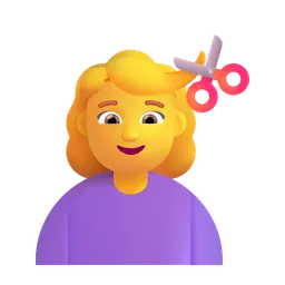 woman getting haircut