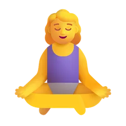 woman in lotus position