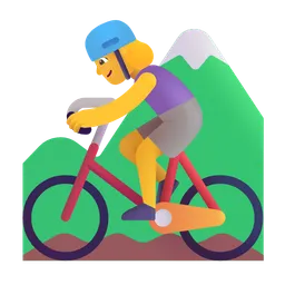 woman mountain biking