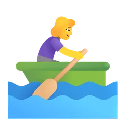 woman rowing boat