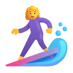 woman surfing