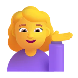 woman tipping hand