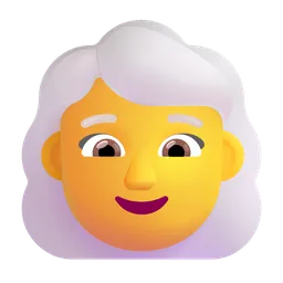 woman: white hair