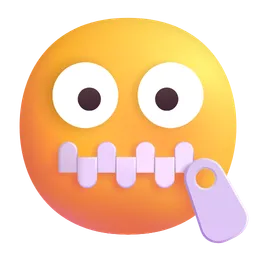 zipper-mouth face
