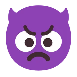 angry face with horns