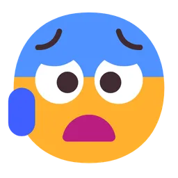anxious face with sweat