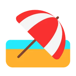 beach with umbrella