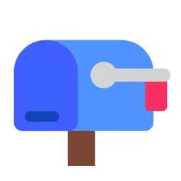 closed mailbox with lowered flag