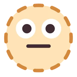 dotted line face