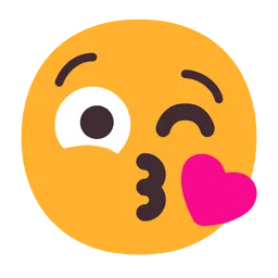 face blowing a kiss