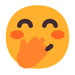 face with hand over mouth