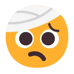 face with head-bandage