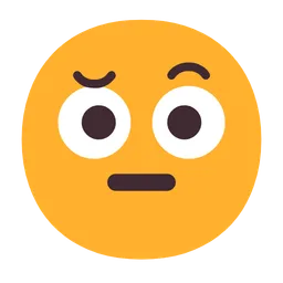 face with raised eyebrow