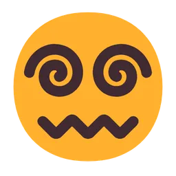 face with spiral eyes