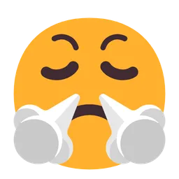 face with steam from nose