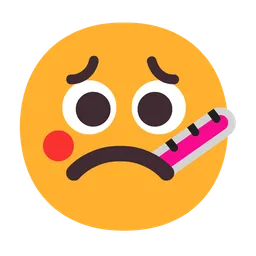 face with thermometer