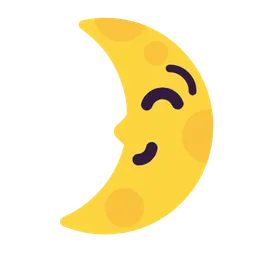 first quarter moon face