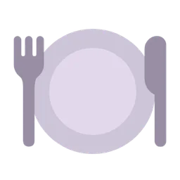 fork and knife with plate