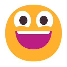 grinning face with big eyes