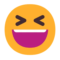 grinning squinting face