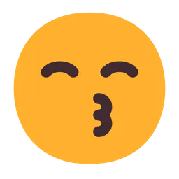 kissing face with smiling eyes
