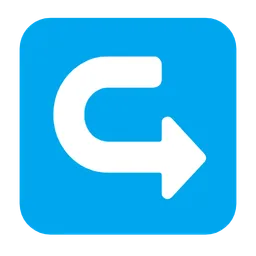 left arrow curving right
