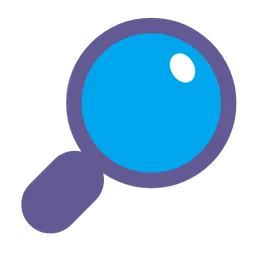 magnifying glass tilted right