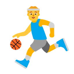 man bouncing ball