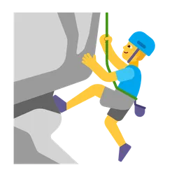 man climbing