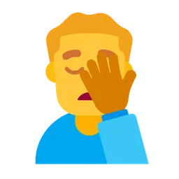 man facepalming