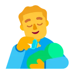 man feeding baby