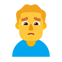 man frowning
