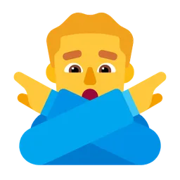 man gesturing NO