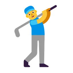 man golfing