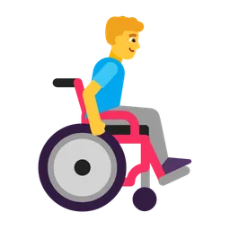 man in manual wheelchair facing right