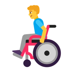 man in manual wheelchair